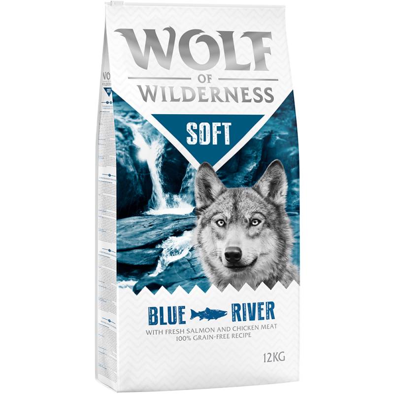 Wolf of Wilderness "Soft - Blue River" Lachs - getreidefrei - Sparpaket: 2 x 12 kg von Wolf of Wilderness