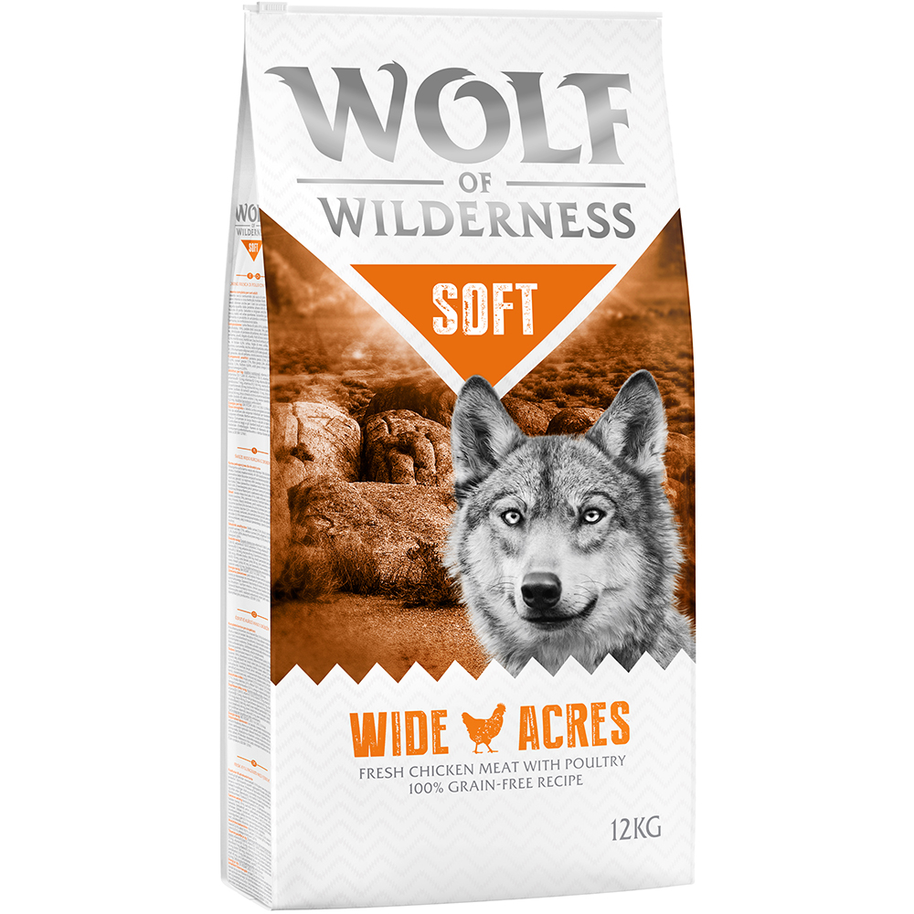 Wolf of Wilderness "Soft - Wide Acres" Huhn - getreidefrei - Sparpaket 2 x 12 kg von Wolf of Wilderness