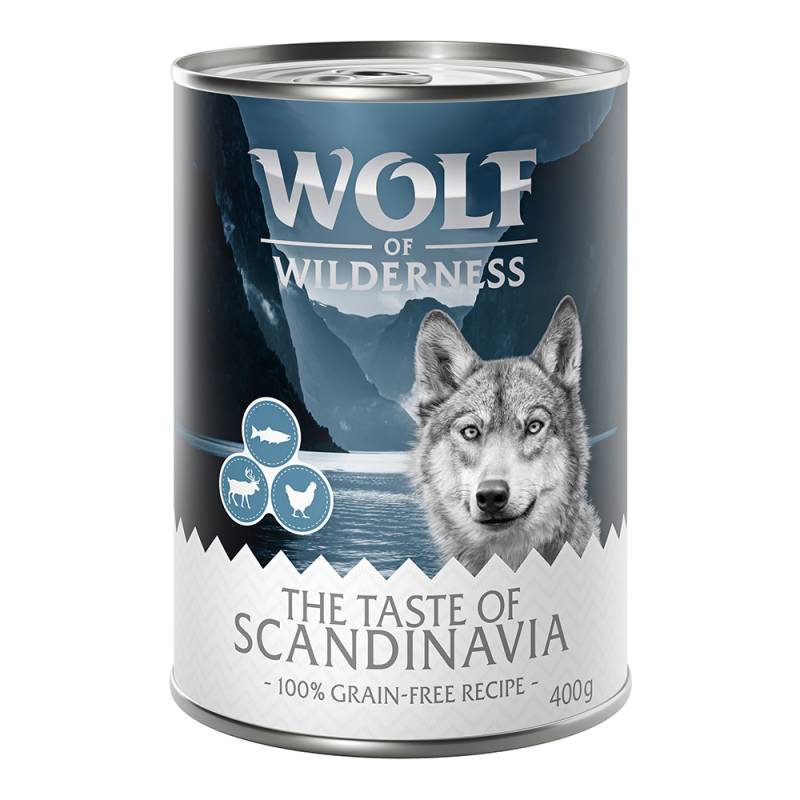 Wolf of Wilderness Adult - "The Taste Of" 6 x 400 g - 6 x 400g: Taste Of Scandinavia - Rentier, Lachs, Huhn von Wolf of Wilderness