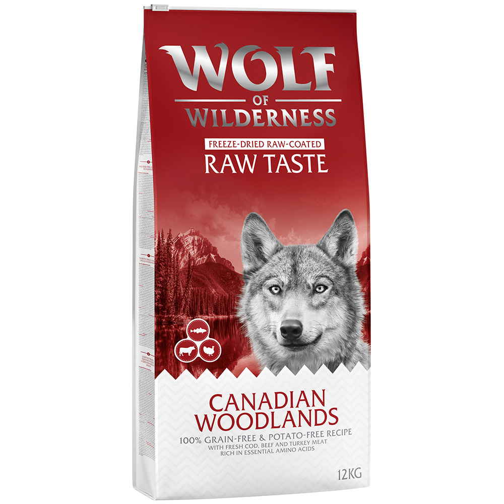 Wolf of Wilderness "Canadian Woodlands" Rind, Kabeljau & Truthahn - getreidefrei - Sparpaket  2 x 12 kg von Wolf of Wilderness