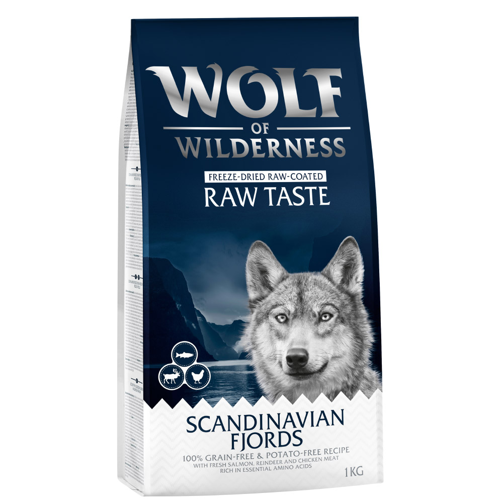 Wolf of Wilderness "Scandinavian Fjords" Rentier, Huhn & Lachs - getreidefrei - 1 kg von Wolf of Wilderness