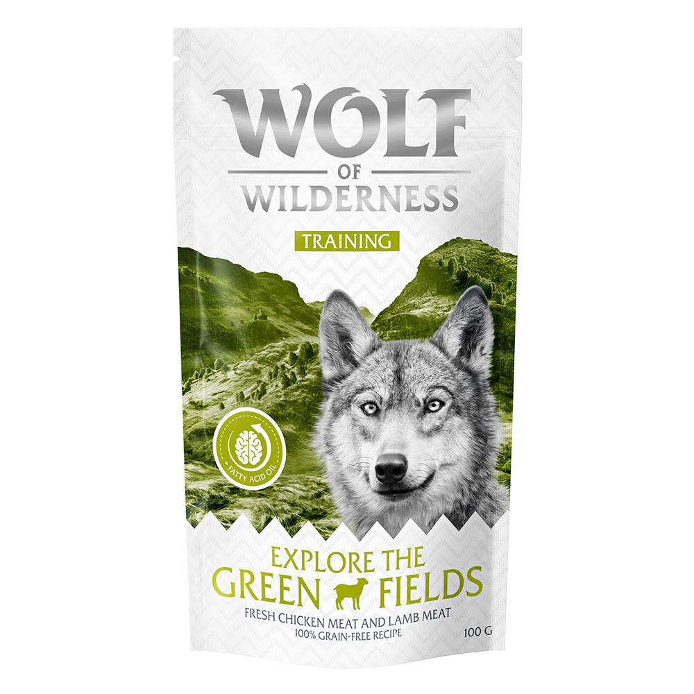 Wolf of Wilderness Training “Explore the Green Fields" Huhn & Lamm - 3 x 100 g von Wolf of Wilderness