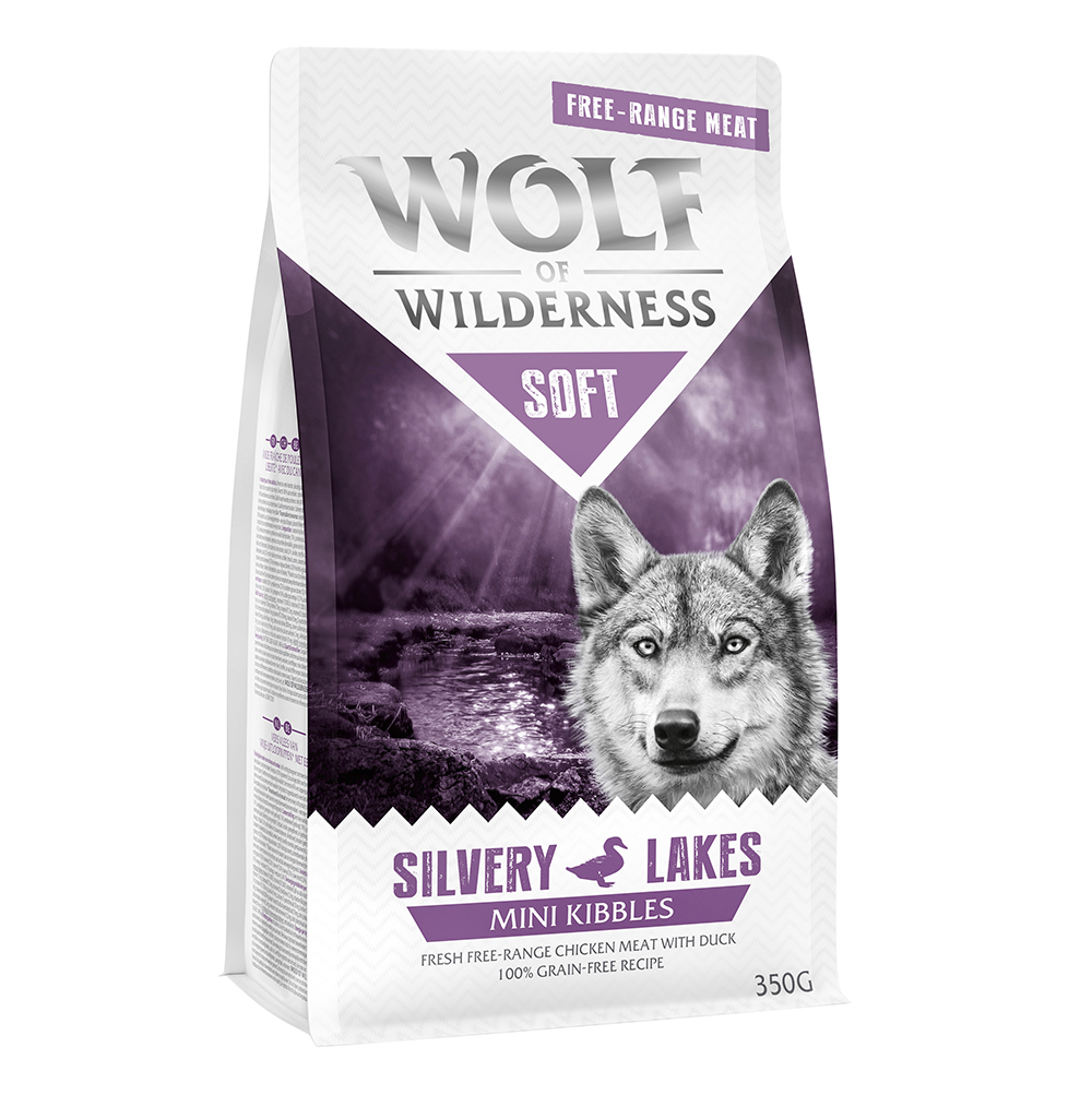 Wolf of Wilderness Probierbeutel - getreidefrei - halbfeucht: SOFT Silvery Lakes MINI - Freiland-Huhn & Ente (350 g) von Wolf of Wilderness