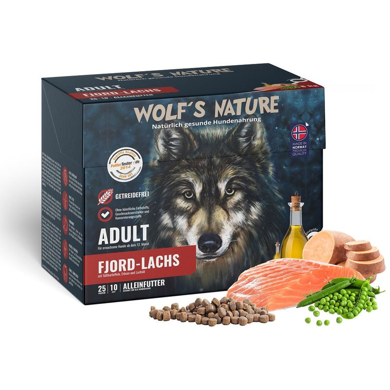 Wolf's Nature Adult Fjord-Lachs - 8 kg (5,49 € pro 1 kg) von Wolf's Nature