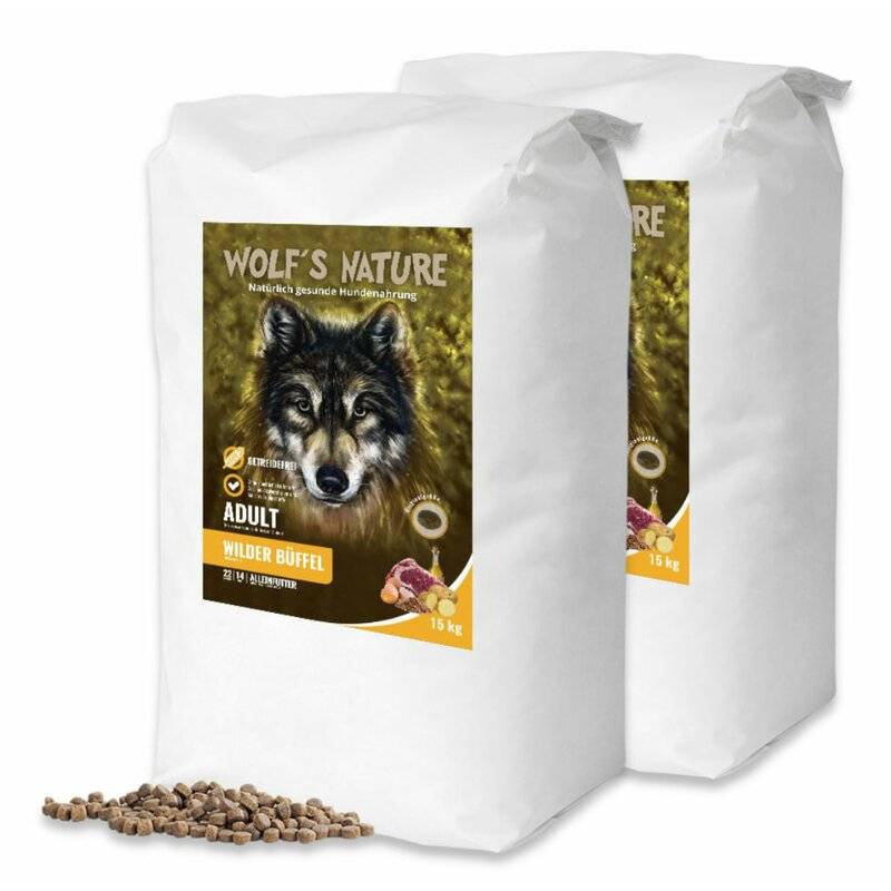 Wolf's Nature Wilder Büffel Sparpaket 2 x 15 kg (5,20 € pro 1 kg) von Wolf's Nature
