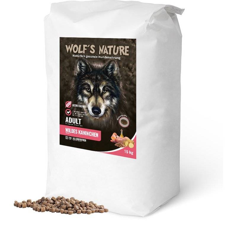 Wolf's Nature Wildes Kaninchen - 15 kg (4,86 € pro 1 kg) von Wolf's Nature