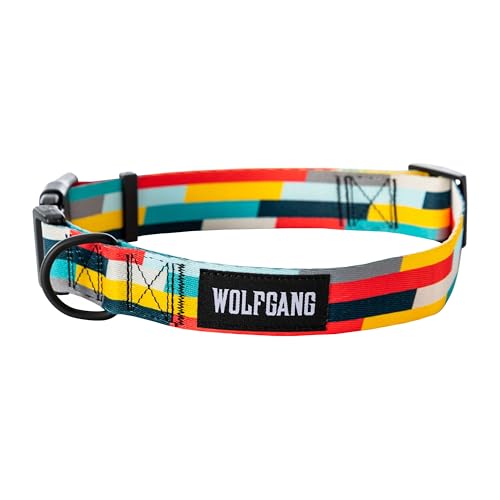 Wolfgang Hundehalsband, strapazierfähig, verstellbar, breit, mit Schnellverschluss-Nylon-Schnalle, für Spaziergänge und Training, Mixtape-Druck, Größe XL Wolfgang Hundehalsband, strapazierfähig, verstellbar, breit, mit Schnellverschluss-Nylon-Schnalle, für Spaziergänge und Training, Mixtape-Druck, Größe XL von Wolfgang Man & Beast