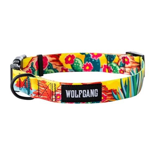 Wolfgang Hundehalsband, strapazierfähig, verstellbar, breit, mit Schnellverschluss-Nylon-Schnalle, für Spaziergänge und Training, PackLeader-Druck, Größe XL Wolfgang Hundehalsband, strapazierfähig, verstellbar, breit, mit Schnellverschluss-Nylon-Schnalle, für Spaziergänge und Training, PackLeader-Druck, Größe XL von Wolfgang Man & Beast