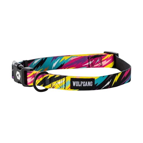 Wolfgang Robustes Martingale-Hundehalsband mit Schnellverschluss-Nylon-Schnalle, für Spaziergänge und Training, FuzzyTails-Druck, Größe L von Wolfgang Man & Beast