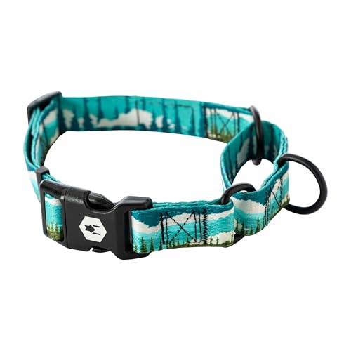 Wolfgang Robustes Martingale-Hundehalsband mit Schnellverschluss-Nylon-Schnalle, für Spaziergänge und Training, GreatEscape Print, Größe M von Wolfgang Man & Beast
