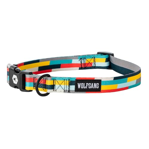 Wolfgang Robustes Martingale-Hundehalsband mit Schnellverschluss-Nylon-Schnalle, für Spaziergänge und Training, Mixtape-Druck, Größe S von Wolfgang Man & Beast