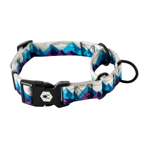 Wolfgang Robustes Martingale-Hundehalsband mit Schnellverschluss-Nylon-Schnalle, für Spaziergänge und Training, RockyPeaks Print, X-Large von Wolfgang Man & Beast