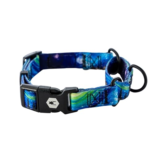 Wolfgang Robustes Martingale-Hundehalsband mit Schnellverschluss-Nylon-Schnalle, für Spaziergänge und Training, StarryWolf-Druck, Größe S von Wolfgang Man & Beast