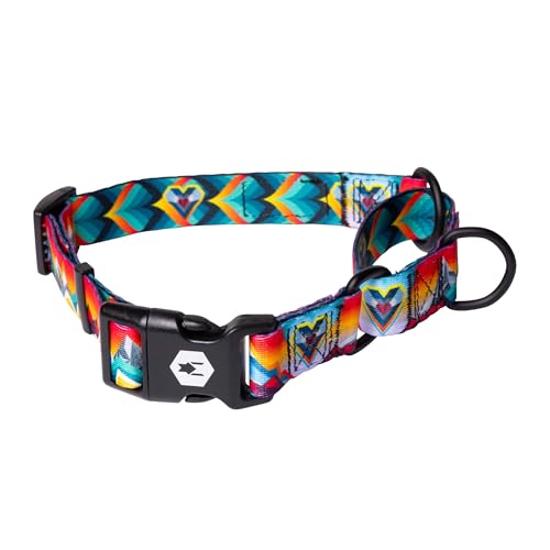Wolfgang Robustes Martingale-Hundehalsband mit Schnellverschluss-Nylonschnalle für Spaziergänge und Training, MountainVibes Print, Größe M von Wolfgang Man & Beast