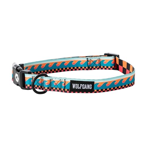 Wolfgang Strapazierfähiges, verstellbares Hundehalsband mit Schnellverschluss-Nylon-Schnalle, für Spaziergänge und Training, BuenaOnda Print, Large Wolfgang Strapazierfähiges, verstellbares Hundehalsband mit Schnellverschluss-Nylon-Schnalle, für Spaziergänge und Training, BuenaOnda Print, Large von Wolfgang Man & Beast