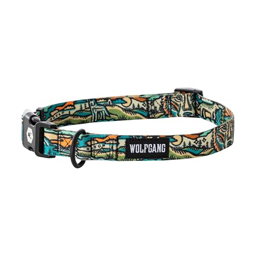 Wolfgang Strapazierfähiges, verstellbares Hundehalsband mit Schnellverschluss-Nylon-Schnalle, für Spaziergänge und Training, Wildwolf-Druck, Größe M Wolfgang Strapazierfähiges, verstellbares Hundehalsband mit Schnellverschluss-Nylon-Schnalle, für Spaziergänge und Training, Wildwolf-Druck, Größe M von Wolfgang Man & Beast