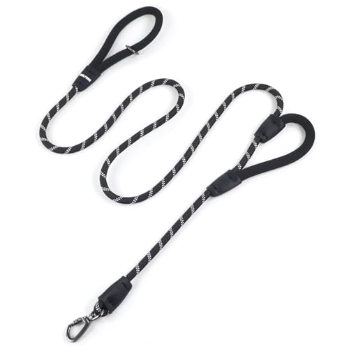 Wolfone 2.1m Schwarz Hundeleine mit Extra Gepolstertem Doppelte Leinen, Abschließbarem Metallkarabiner, Reflektierende Leine, Zugfreie Hochleistungs-Hundeleine für Mittel Große Hunde Wolfone 2.1m Schwarz Hundeleine mit Extra Gepolstertem Doppelte Leinen, Abschließbarem Metallkarabiner, Reflektierende Leine, Zugfreie Hochleistungs-Hundeleine für Mittel Große Hunde von Wolfone