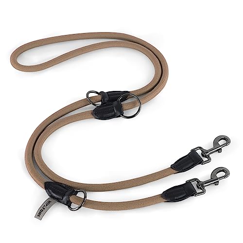 Wolfone Doppelendig Hand frei Hochbelastbar Einstellbar Seil-Hundeleine, gut für Spaziergänge, Camping, passend für große, mittlere und kleine Hunde 2,1M Sand Wolfone Doppelendig Hand frei Hochbelastbar Einstellbar Seil-Hundeleine, gut für Spaziergänge, Camping, passend für große, mittlere und kleine Hunde 2,1M Sand von Wolfone