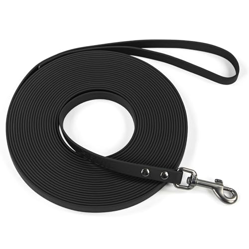 Wolfone Wasserdichte Hundetrainingsleine, lange Leine, schwarz, 15,2 m, Outdoor-Leine für Schlepp, Strand, Schwimmen, Wandern, starke Longline für kleine, mittelgroße und große Hunde Wolfone Wasserdichte Hundetrainingsleine, lange Leine, schwarz, 15,2 m, Outdoor-Leine für Schlepp, Strand, Schwimmen, Wandern, starke Longline für kleine, mittelgroße und große Hunde von Wolfone