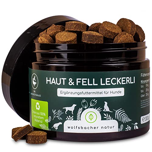 Fellsnack für Hunde - Leckerli mit Funktion bei Juckreiz und Allergie | Mit Lachsöl für Haut & Fell | 125 Drops für glänzendes Fell & gesunde Haut von Wolfsbacher