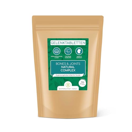Gelenktabletten für Hunde mit Grünlippmuschel | 100 Stück - Made in Germany | hochkonzentriert, leicht zu füttern, hohe Akzeptanz | Bio Hagebutte, Teufelskralle, MSM und Glucosamin Gelenktabletten für Hunde mit Grünlippmuschel | 100 Stück - Made in Germany | hochkonzentriert, leicht zu füttern, hohe Akzeptanz | Bio Hagebutte, Teufelskralle, MSM und Glucosamin von Wolfsbacher