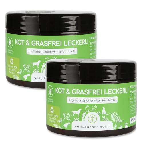 Gras KOTFRESSER Drops | KOT & Grasfrei Leckerli 2 x | Präbiotische Snacks gegen Magen-, Analdrüsen-, Verdauungsprobleme | Reduziert Sodbrennen von Wolfsbacher