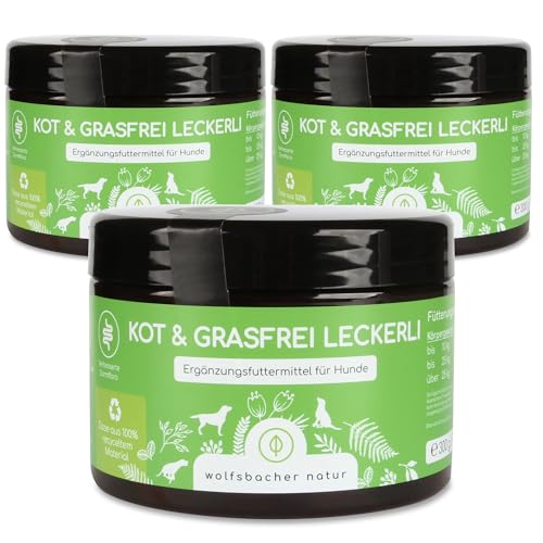 Gras KOTFRESSER Drops | KOT & Grasfrei Leckerli 3 x | Präbiotische Snacks gegen Magen-, Analdrüsen-, Verdauungsprobleme | Reduziert Sodbrennen von Wolfsbacher