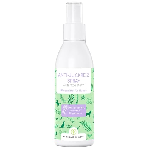 Juckreiz Spray für Hunde - Bei trockener Haut mit Juckreiz und Milben - Pflegt, unterstützt und regeneriert 100% pflanzlichen Wirkstoffe - Mit Teebaumöl und Lavendel, 200ml Juckreiz Spray für Hunde - Bei trockener Haut mit Juckreiz und Milben - Pflegt, unterstützt und regeneriert 100% pflanzlichen Wirkstoffe - Mit Teebaumöl und Lavendel, 200ml von Wolfsbacher