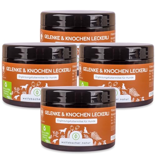 Wolfsbacher Gelenktabletten für Hunde als Snack | Gelenke & Knochen Leckerli 4 x | Mit Grünlippmuschel & MSM | Gelenkschutz, Knorpelpflege & Knochenaufbau | Unterstütz Gelenke und Knochen von Wolfsbacher