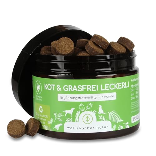 Gras KOTFRESSER Drops | 125 präbiotische Snacks gegen Magen-, Analdrüsen-, Verdauungsprobleme | 100% natürlich mit Naturmoor und Flohsamen | Reduziert Sodbrennen von Wolfsbacher