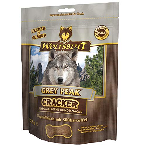 4 x 225g Wolfsblut Grey Peak Cracker für Hunde mit Ziegenfleisch von Wolfsblut