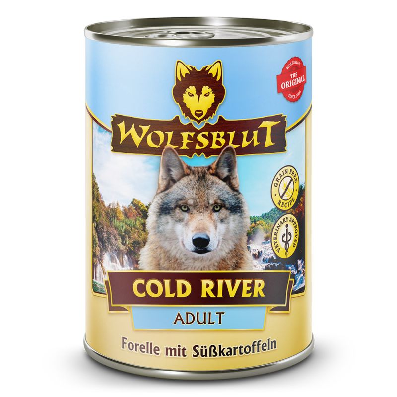 Wolfsblut Adult Cold River - Forelle mit Süßkartoffeln Nassfutter 6 x 395 Gramm von Wolfsblut