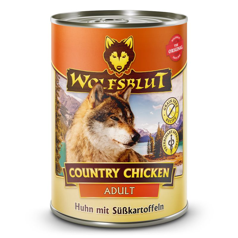 Wolfsblut Adult Country Chicken - Huhn mit Süßkartoffeln Nassfutter 6 x 395 Gramm von Wolfsblut