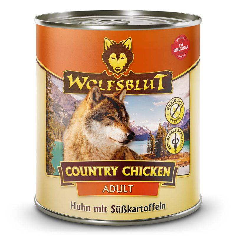 Wolfsblut Adult Country Chicken - Huhn mit Süßkartoffeln Nassfutter 6 x 800 Gramm von Wolfsblut