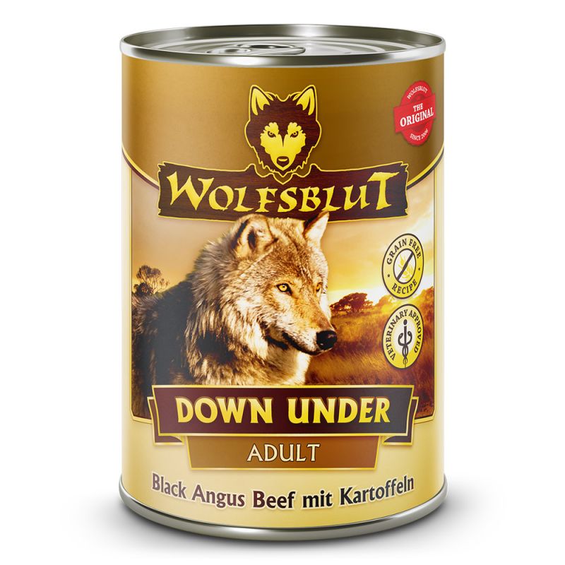 Wolfsblut Adult Down Under - Black Angus Beef mit Kartoffeln Nassfutter 6 x 395 Gramm von Wolfsblut