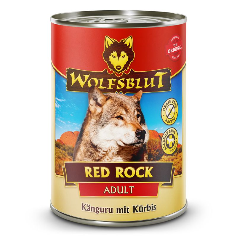 Wolfsblut Adult Red Rock - Känguru mit Ku¨rbis Nassfutter 6 x 395 Gramm von Wolfsblut