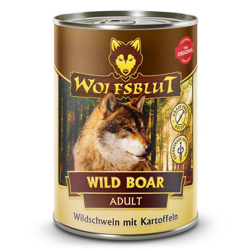 Wolfsblut Adult Wild Boar - Wildschwein mit Kartoffeln Nassfutter 6 x 395 Gramm von Wolfsblut