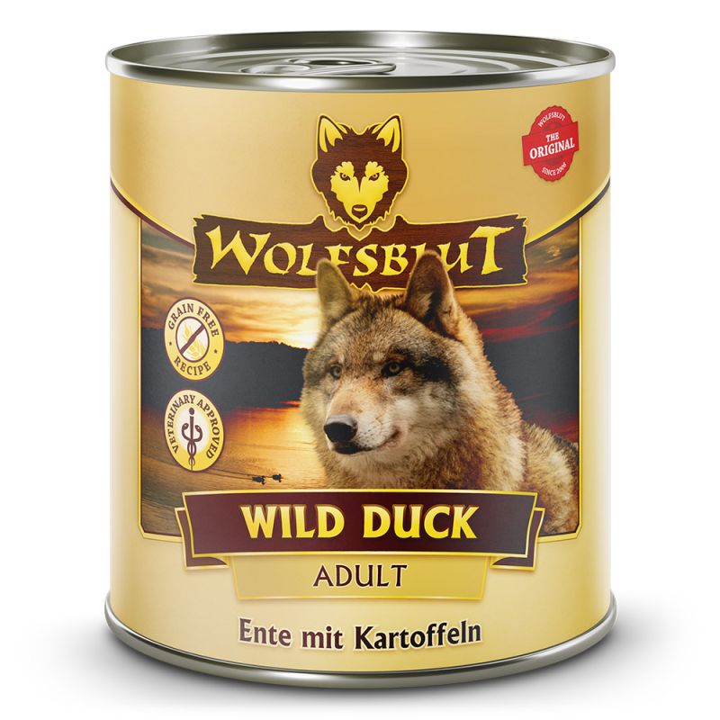 Wolfsblut Adult Wild Duck - Ente mit Kartoffeln Nassfutter 6 x 800 Gramm von Wolfsblut