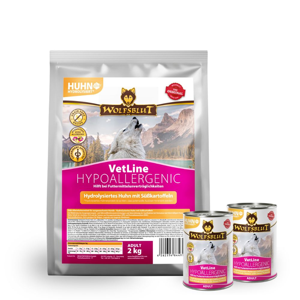 Wolfsblut | Aktionspaket: Hydrolysiertes Huhn | VetLine | 1 Paket von Wolfsblut