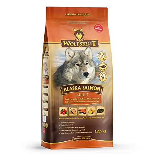 Wolfsblut Alaska Lachsfutter für ausgewachsene Hunde, 12,5 kg (1 Stück) von Wolfsblut