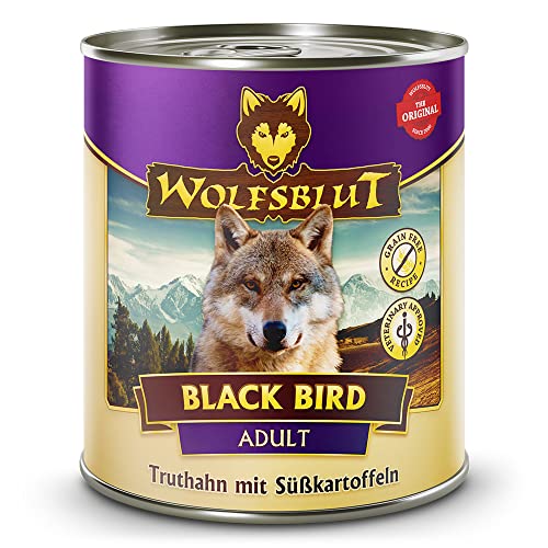 Wolfsblut Black Bird Hundefutter für Erwachsene, 800 g (6 Stück) von Wolfsblut