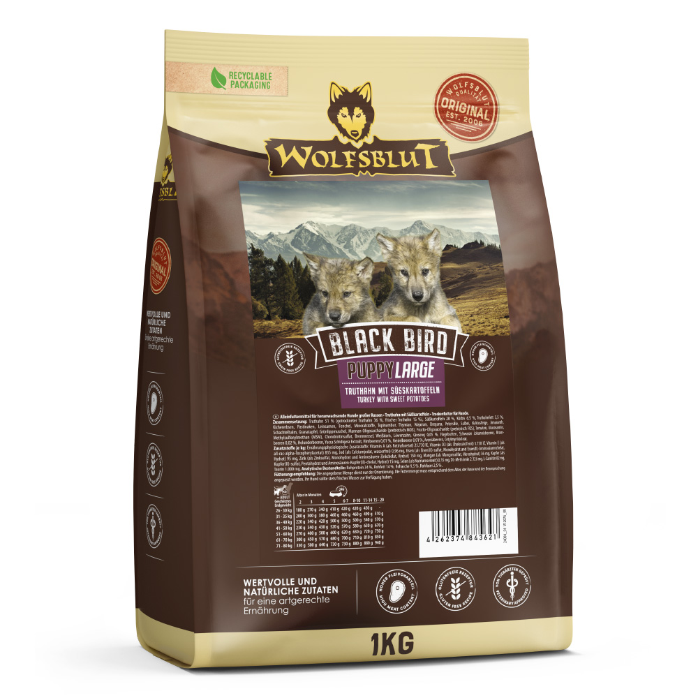Wolfsblut | Black Bird | Large Breed Puppy | 5 x 1 kg Wolfsblut | Black Bird | Large Breed Puppy | 5 x 1 kg von Wolfsblut