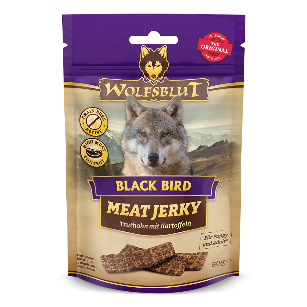 Wolfsblut | Black Bird | Meat Jerky | 6 x 80 g Wolfsblut | Black Bird | Meat Jerky | 6 x 80 g von Wolfsblut