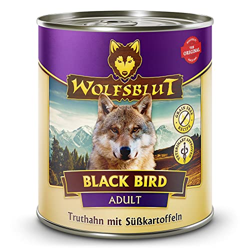 Wolfsblut Black Bird Futter für ausgewachsene Hunde, 800 g, 6 Stück von Wolfsblut