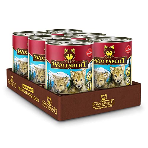 Wolfsblut - Blue Mountain Puppy - 6 x 395 g - Wildfleisch - Nassfutter - Hundefutter - Getreidefrei von Wolfsblut