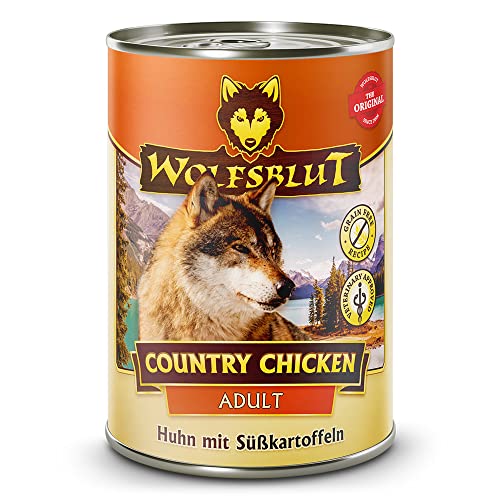 Wolfsblut Country Chicken Futter für ausgewachsene Hunde, 395 g (6 Stück) von Wolfsblut