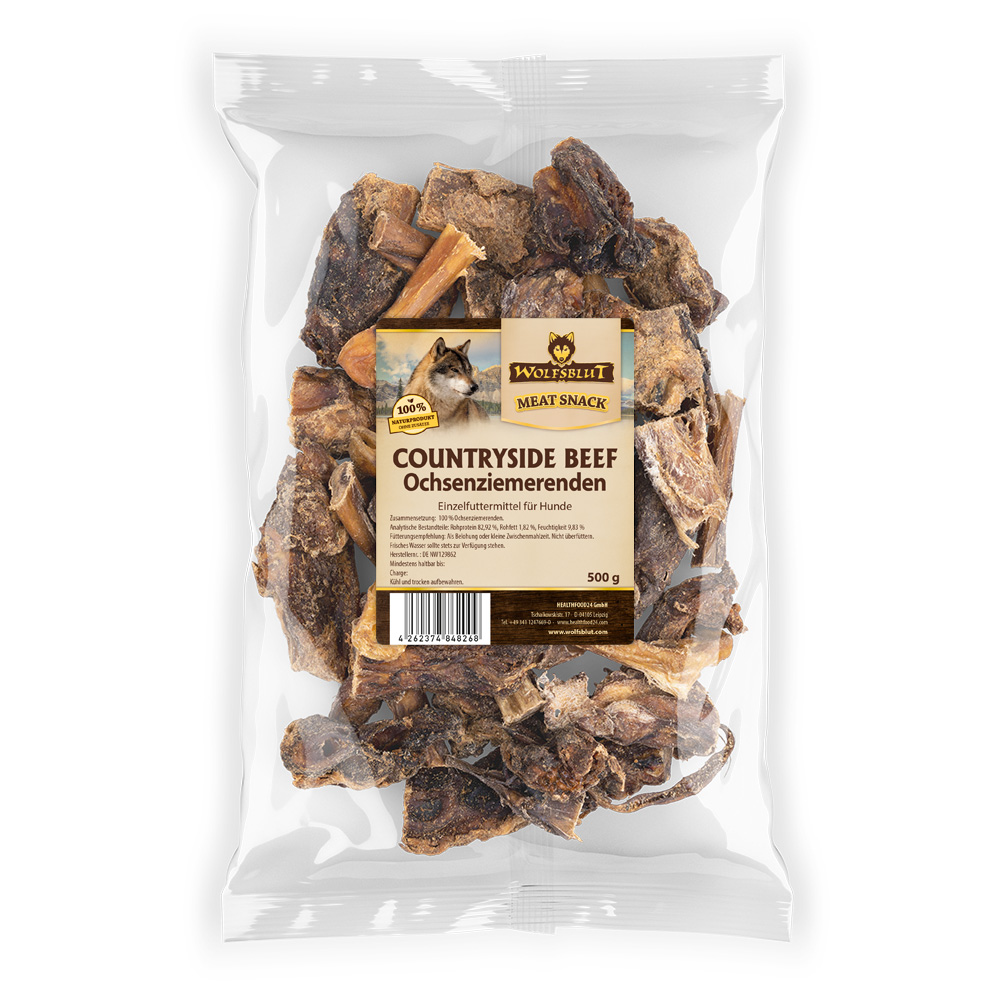 Wolfsblut | Countryside Beef Ochsenziemerenden | Kauartikel | 500 g Wolfsblut | Countryside Beef Ochsenziemerenden | Kauartikel | 500 g von Wolfsblut