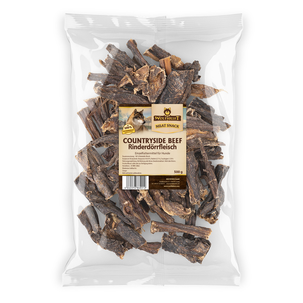 Wolfsblut | Countryside Beef Rinderdörrfleisch | Kauartikel | 500 g Wolfsblut | Countryside Beef Rinderdörrfleisch | Kauartikel | 500 g von Wolfsblut
