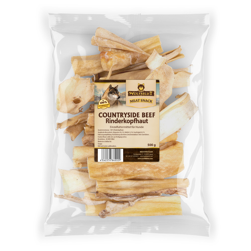 Wolfsblut | Countryside Beef Rinderkopfhaut | Kauartikel | 500 g Wolfsblut | Countryside Beef Rinderkopfhaut | Kauartikel | 500 g von Wolfsblut