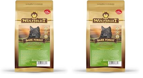 Wolfsblut Dark Forest Light Trockenfutter mit Jagdfleisch und Süßkartoffeln - Light (Packung mit 2) von Wolfsblut